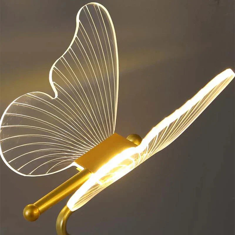 Elegant LED Table Lamp with Modern Butterfly Design for Ambient Lighting