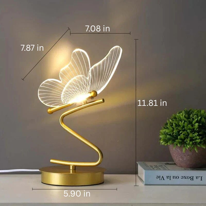 Elegant LED Table Lamp with Modern Butterfly Design for Versatile Lighting