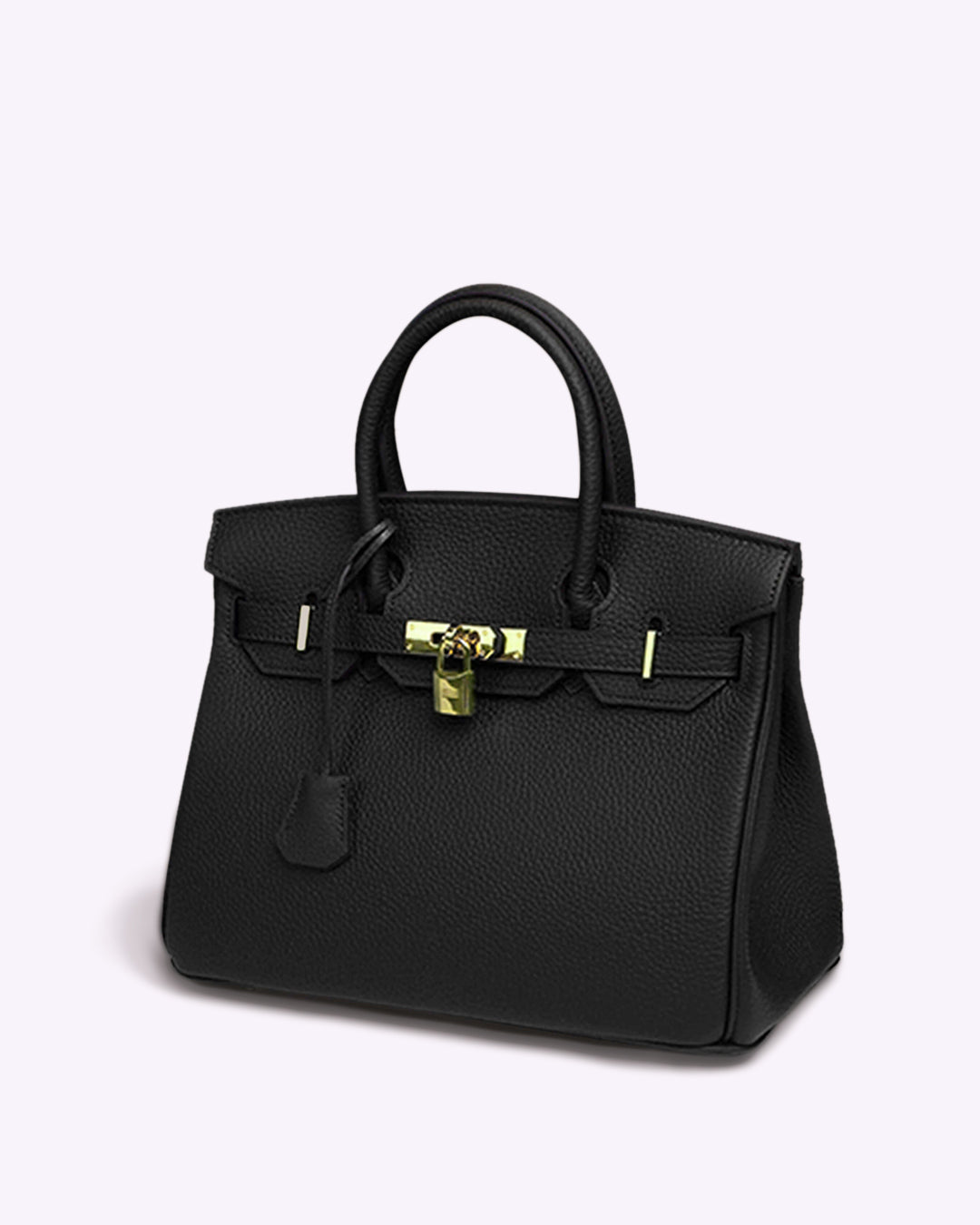 Ortekor Elegant Leather Handbag with Gold Lock Hardware | Stylish & Versatile Accessory for Everyday Use