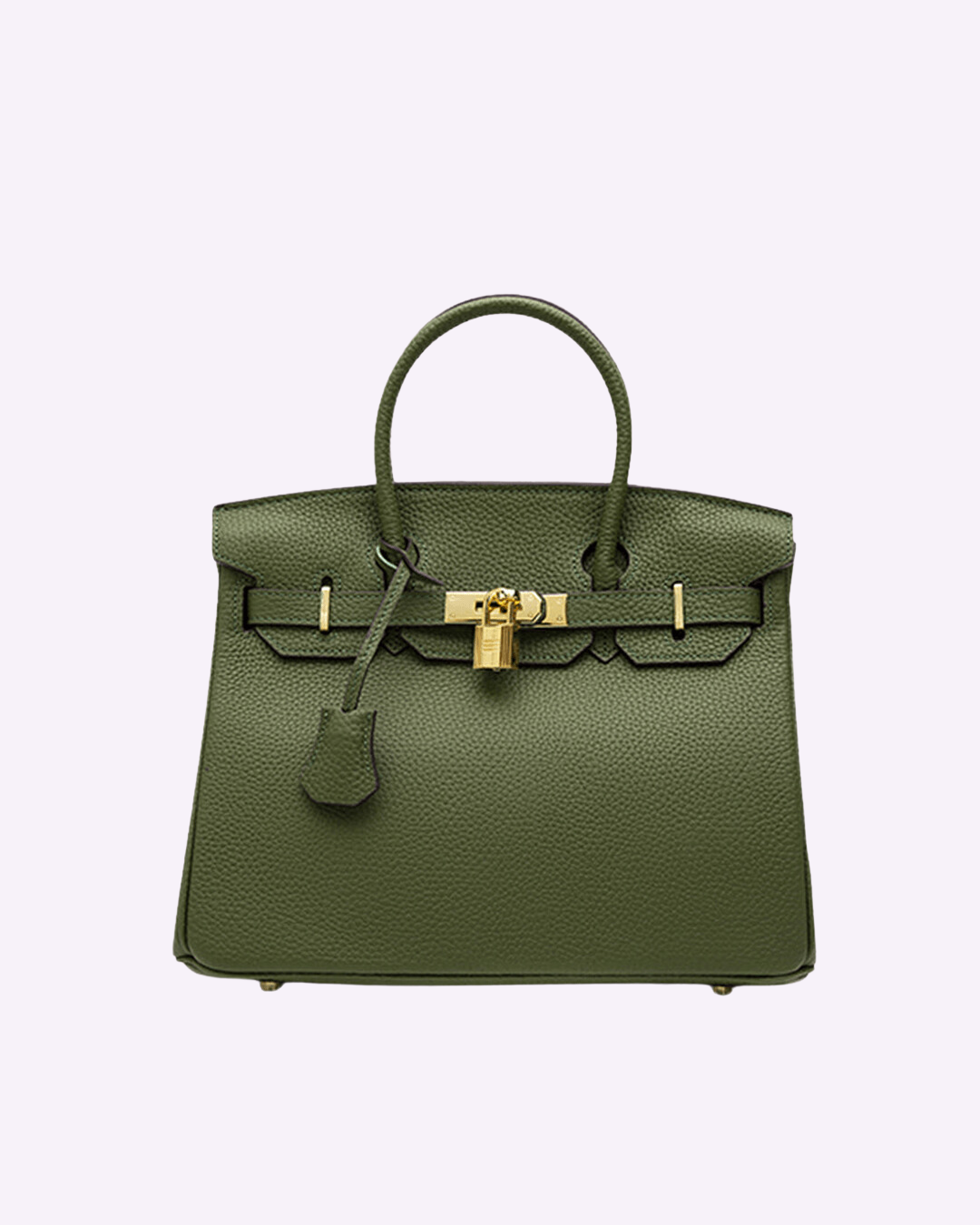 Ortekor Elegant Leather Handbag with Gold Lock Hardware | Stylish & Versatile Accessory for Everyday Use