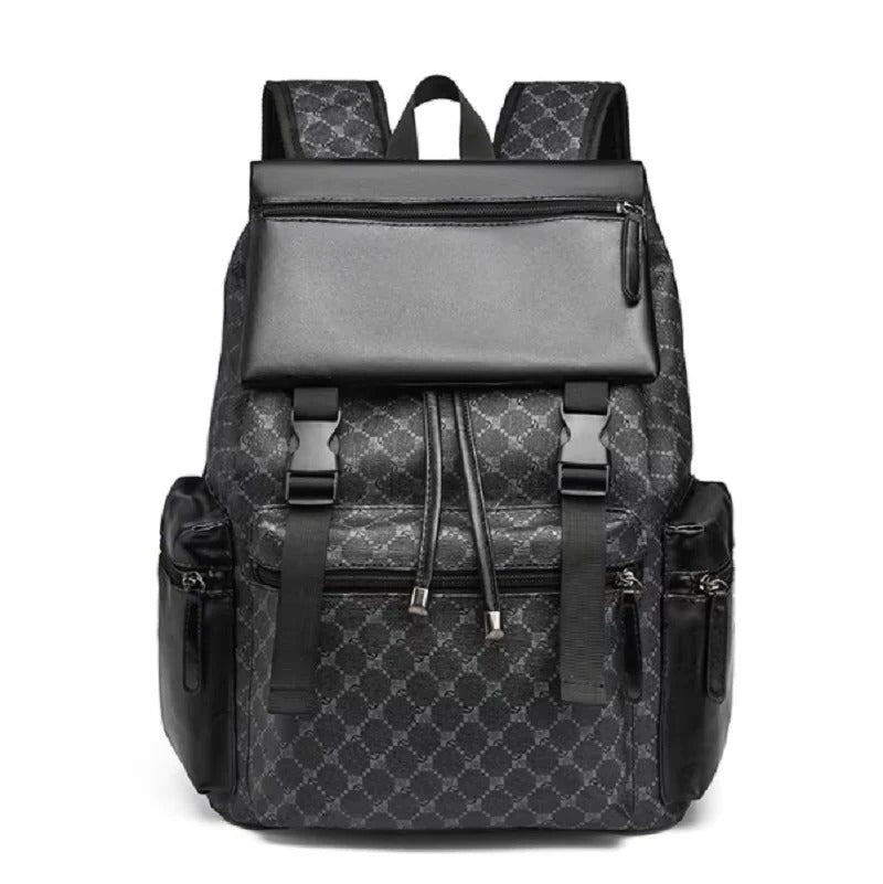 Elegant Leather Laptop Backpack with Cushioned Straps | Versatile Design for Work and Travel