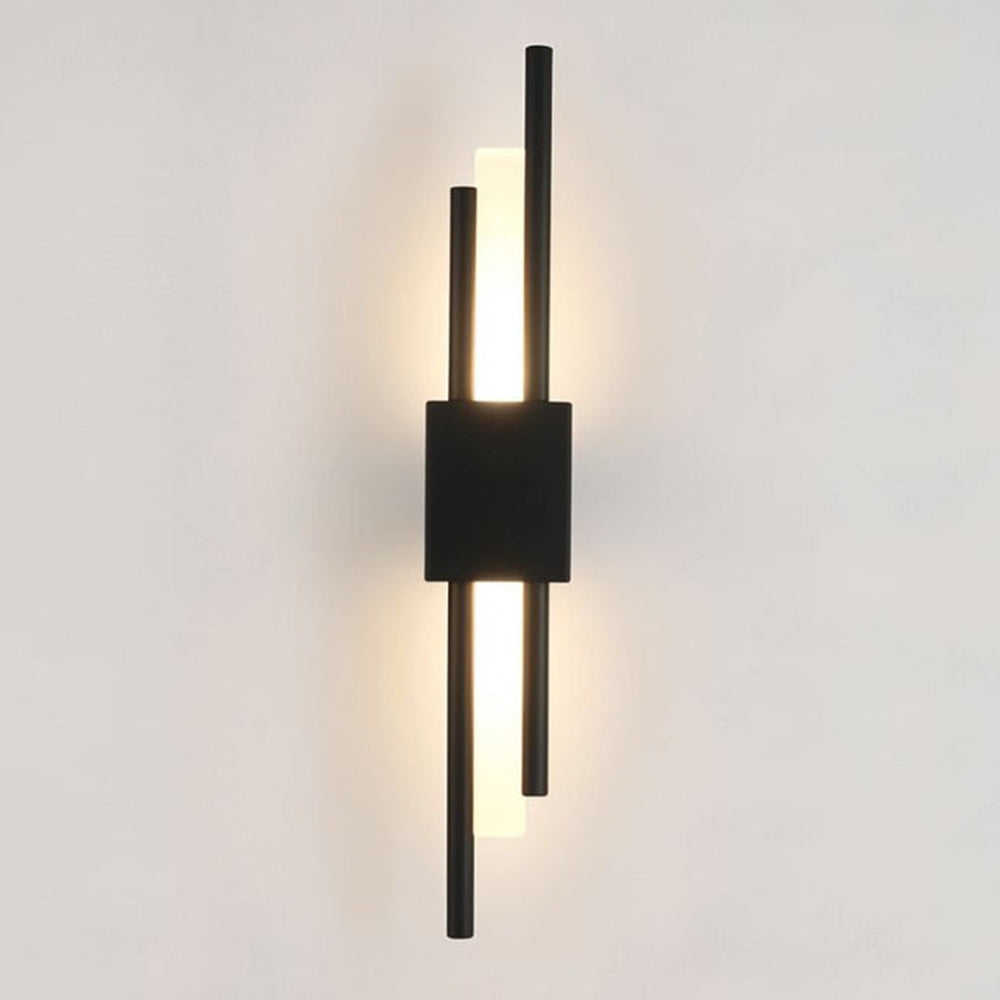 Iluminación elegante | Aplique de pared negro y dorado con diseño moderno | Lámpara con estilo para decoración del hogar