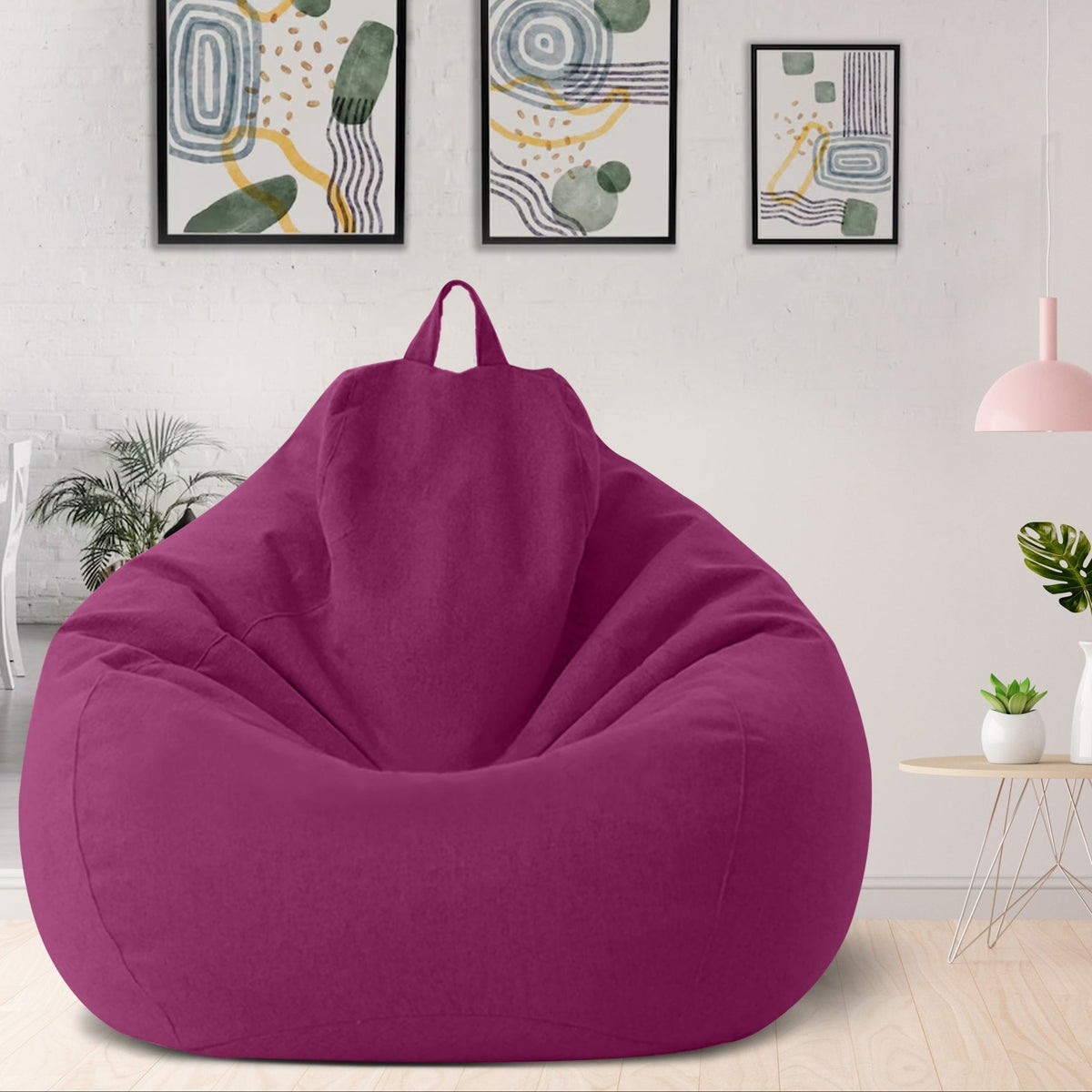 Elegant Linen Bean Bag Cover | Ergonomic Design for Personalized Comfort