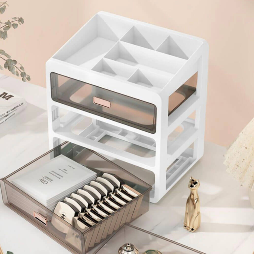 Elegant Makeup Organizer | Multi-Compartment Cosmetic Organizer with Stylish Design | Clutter-Free Solution for Your Vanity