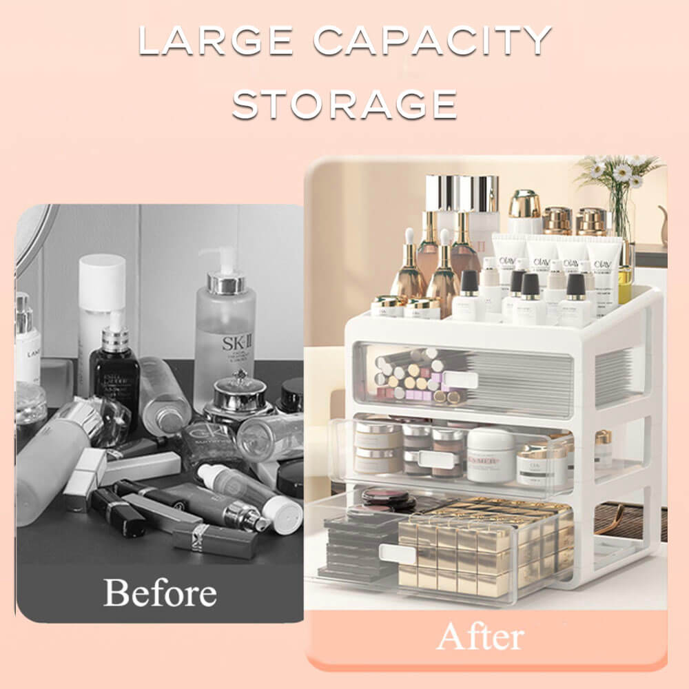 Elegant Makeup Organizer | Multi-Compartment Cosmetic Organizer with Stylish Design | Clutter-Free Solution for Your Vanity
