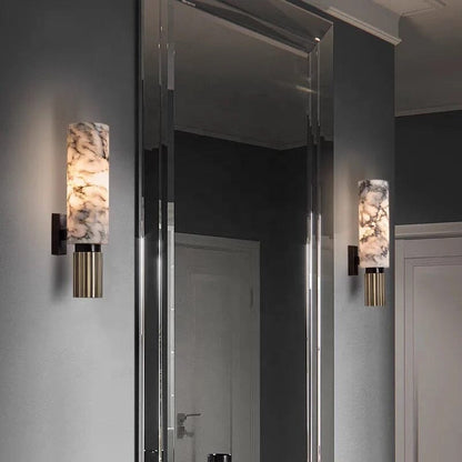 Elegant Marble Wall Lamp with Integrated LED Light – Modern Design for Stylish Interiors