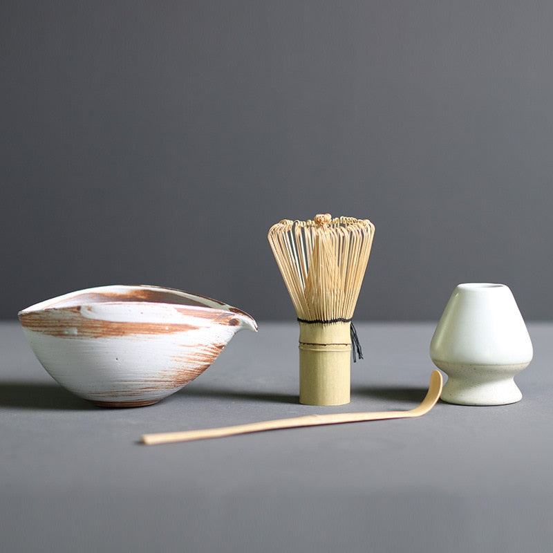 Elegant Matcha Set | Matcha Tea Set with Bamboo Whisk & Ceramic Bowl | Complete Kit for Authentic Tea Experience