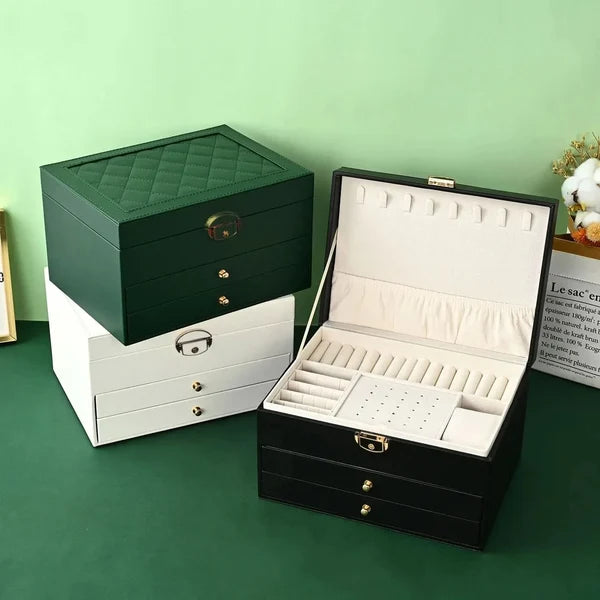 GLAMFLOW – Large Capacity Jewelry Box for Everyday Accessories