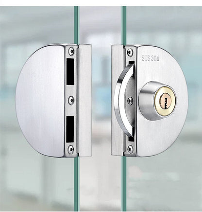 Cerradura elegante para puerta corredera | Seguridad de acero inoxidable para puerta de cristal con fácil instalación