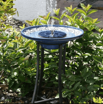 Bomba solar para fuente de agua, fuente solar para baño de aves con 4 boquillas, fuente exterior para jardín y estanque