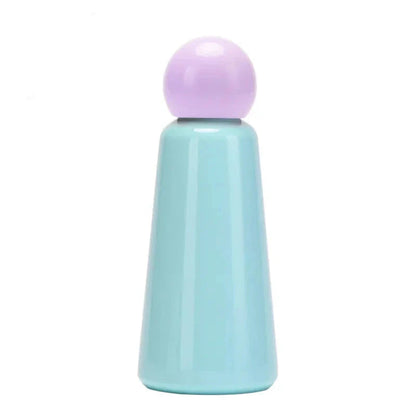 Stainless Steel Insulated Water Bottle 17 oz Double-Wall Vacuum Flask Two-Tone Color for Sports Travel Gym School Office Leak-Proof Lid