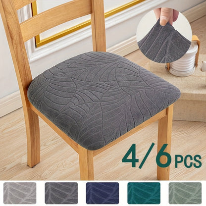 Fundas elásticas elegantes para sillas de comedor en tela jacquard | Protección duradera para comedores modernos