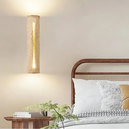 TRAVALIVA – Elegant Travertine Wall Sconce for Modern Interiors