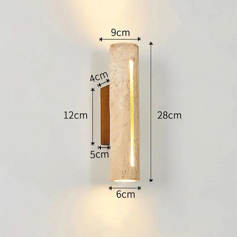 TRAVALIVA – Elegant Travertine Wall Sconce for Modern Interiors