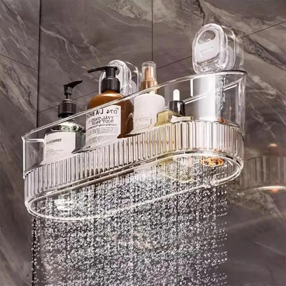 Elegant Wall Shelf | Suction Cup Storage Solution with Sturdy Support | Ideal for Kitchen and Bathroom Organization