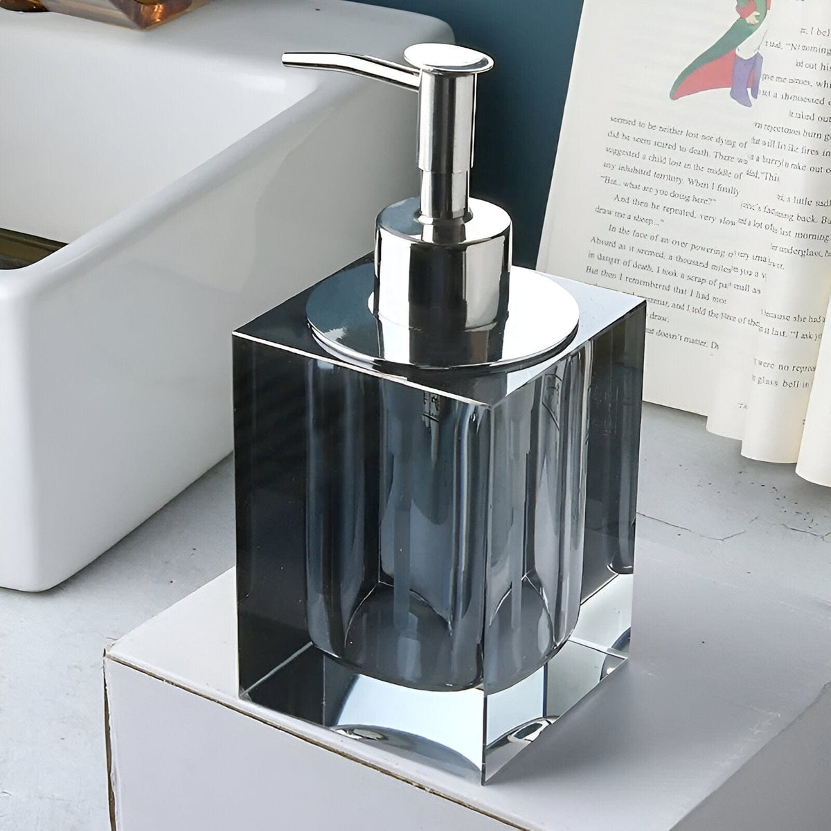 Elite Crystal Glass Bathroom Accessories Set with Elegant Design | Timeless Style for Sophisticated Spaces