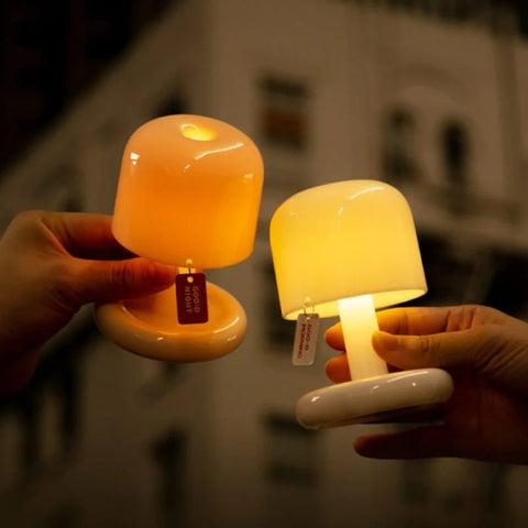 Lumia Mushroom Night Light - Portable PC Lamp, Soft Glow