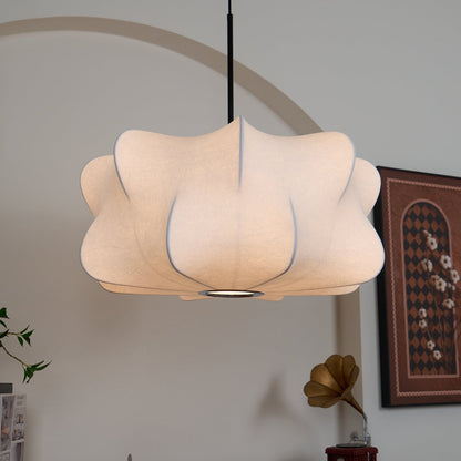 3-Light Silk Cloud Hanging Fixture White 24 in Adjustable Ceiling Mount E27 for Dining Room Living Room Kitchen Modern Indoor Overhead Light
