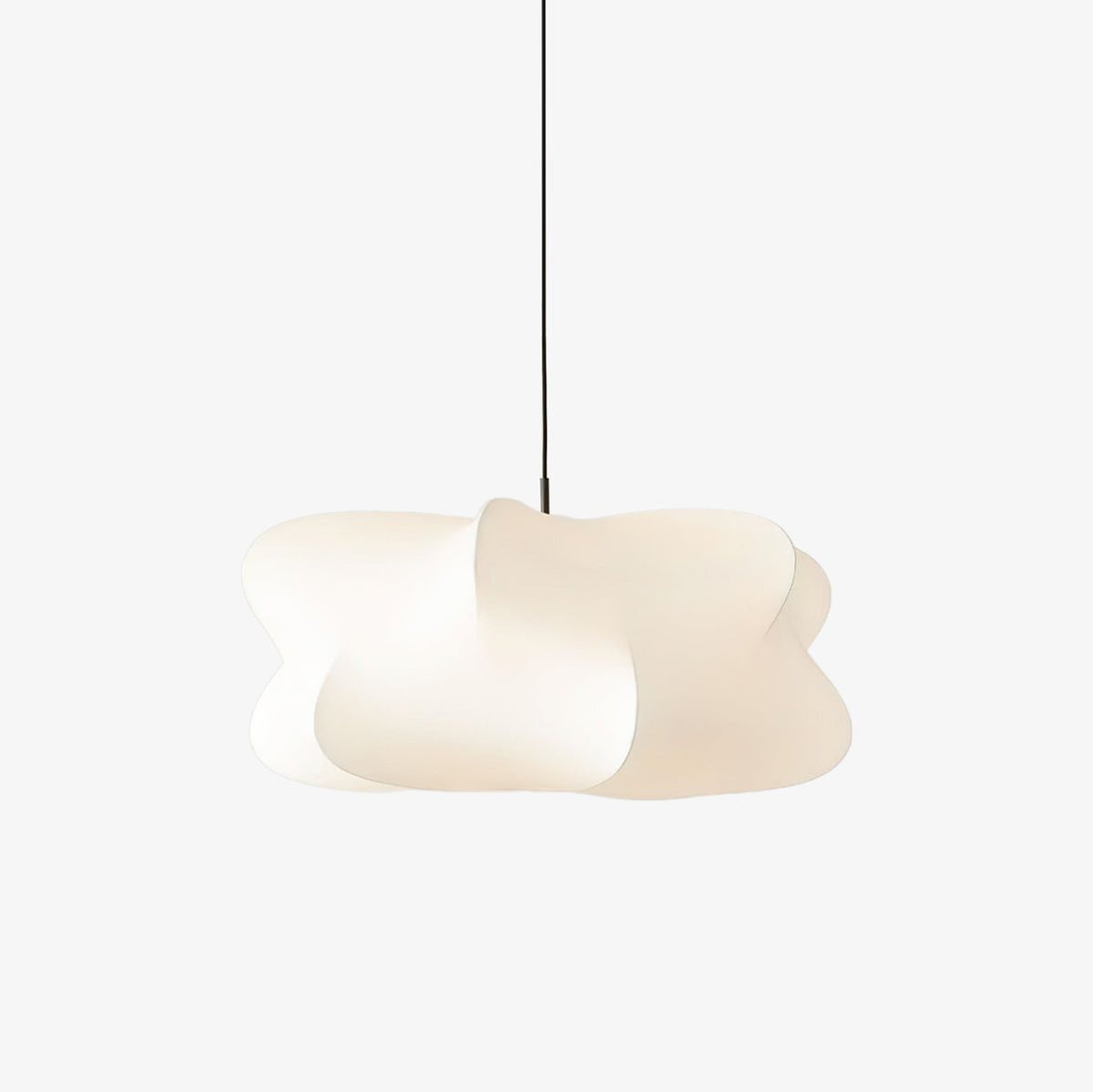 3-Light Silk Cloud Hanging Fixture White 24 in Adjustable Ceiling Mount E27 for Dining Room Living Room Kitchen Modern Indoor Overhead Light