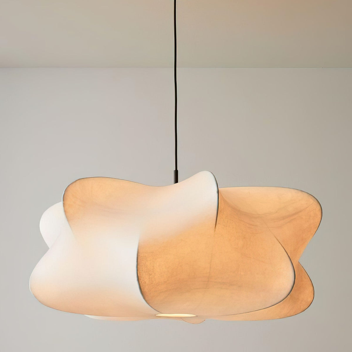 3-Light Silk Cloud Hanging Fixture White 24 in Adjustable Ceiling Mount E27 for Dining Room Living Room Kitchen Modern Indoor Overhead Light