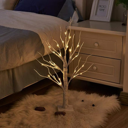 Elysian Lighted Tree Decor - USB Powered, Elegant Birch Design