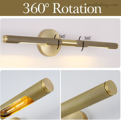 LED Artwork Illuminator Wall Mount Brass Picture Light for Paintings Photographs Gallery Frames Museum Quality Accent Lighting Adjustable