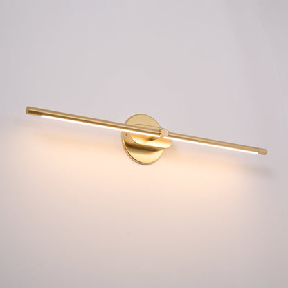 Lámpara de pared lineal recargable inalámbrica con control táctil: aplique de tocador con batería alimentado por USB para espejo de baño, dormitorio y armario