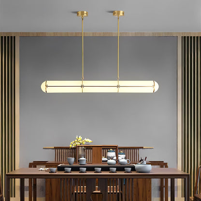 Linear Adjustable LED Overhead Fixture 59-Inch Metal Acrylic Three Color Temperatures for Dining Room Kitchen Living Space Modern Interior L