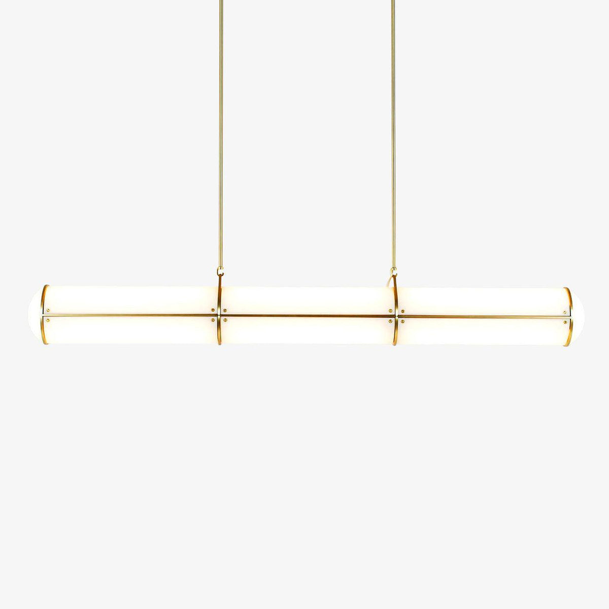 Linear Adjustable LED Overhead Fixture 59-Inch Metal Acrylic Three Color Temperatures for Dining Room Kitchen Living Space Modern Interior L