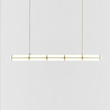 Linear Adjustable LED Overhead Fixture 59-Inch Metal Acrylic Three Color Temperatures for Dining Room Kitchen Living Space Modern Interior L