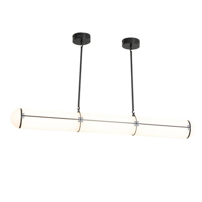 Linear Adjustable LED Overhead Fixture 59-Inch Metal Acrylic Three Color Temperatures for Dining Room Kitchen Living Space Modern Interior L