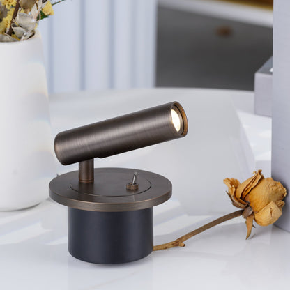 Adjustable LED Reading Sconce Black Metal 12 Inch Swing Arm for Bedroom Nightstand Task Light Directional Modern Wall Mount