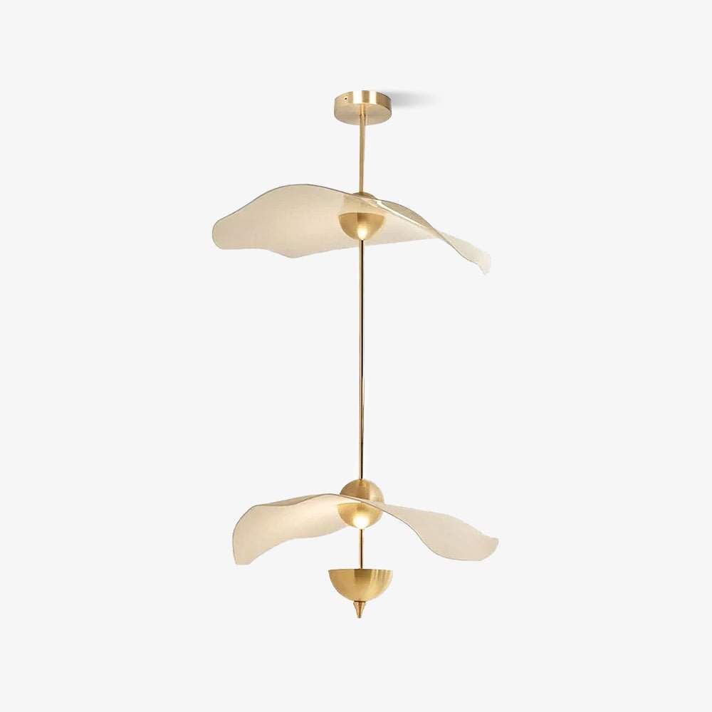 LED Pendant Light Fixture Gold Finish 16-24 in Hanging Chandelier for Kitchen Island Dining Room Living Room with Adjustable Rod Three Color