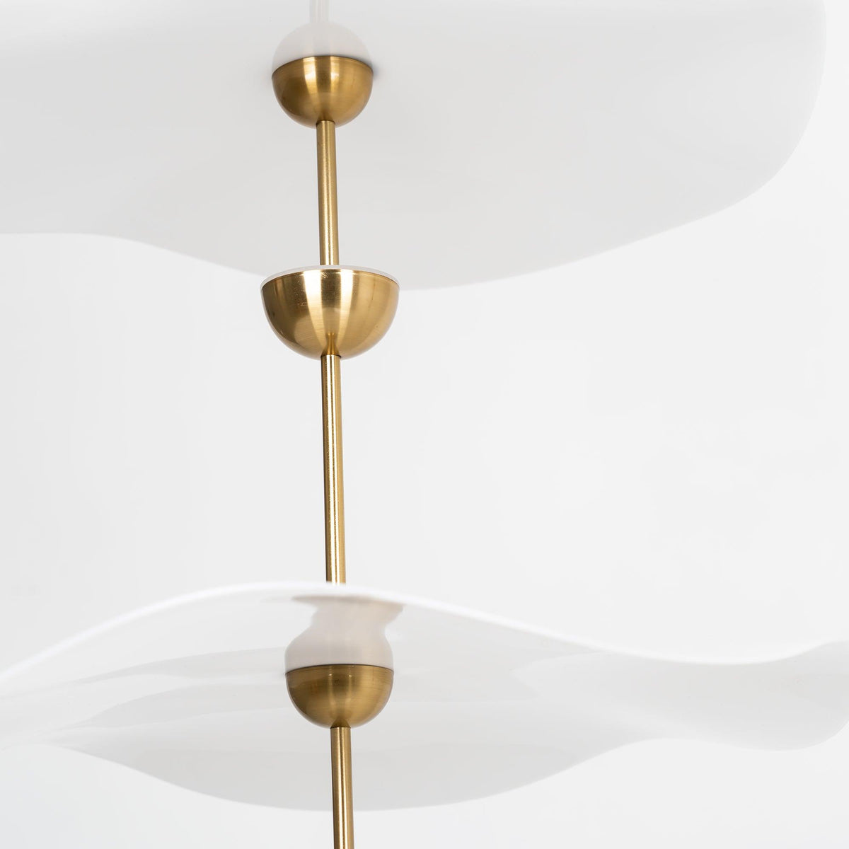 LED Pendant Light Fixture Gold Finish 16-24 in Hanging Chandelier for Kitchen Island Dining Room Living Room with Adjustable Rod Three Color