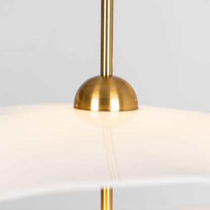 LED Pendant Light Fixture Gold Finish 16-24 in Hanging Chandelier for Kitchen Island Dining Room Living Room with Adjustable Rod Three Color