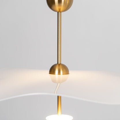 LED Pendant Light Fixture Gold Finish 16-24 in Hanging Chandelier for Kitchen Island Dining Room Living Room with Adjustable Rod Three Color