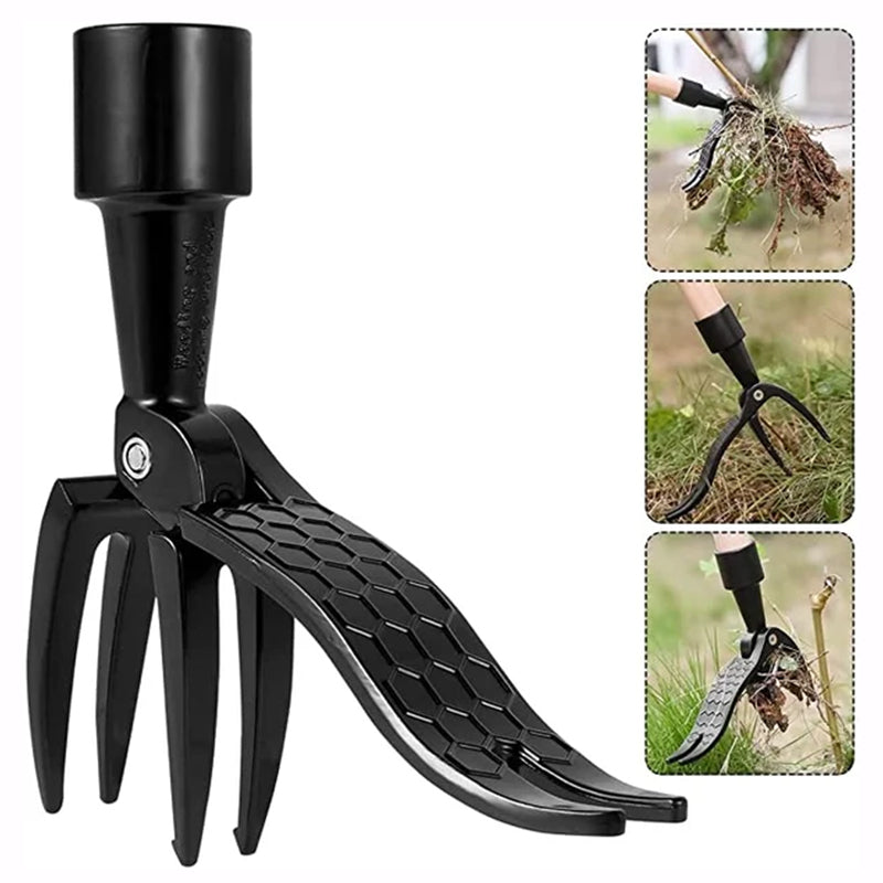 ErgoWeed | Stainless Steel Weed Puller Tool with Detachable Handle | Ergonomic Design for Effortless Weeding