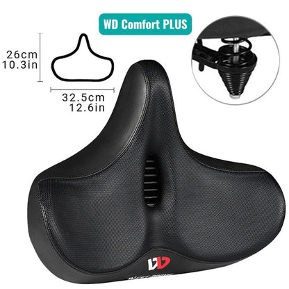 Ergonomic Bicycle Saddle | Extra Wide Bike Seat with Advanced Cushioning | Comfortable Design for Long Rides