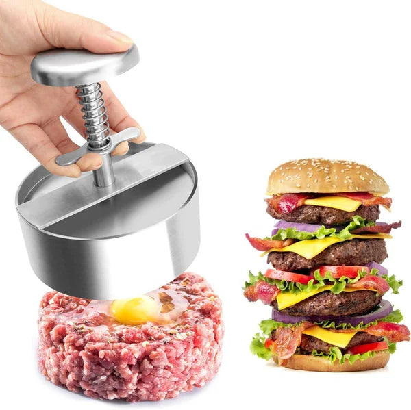 Ortekor Ergonomic Hamburger Patty Maker with Non-Stick Surface | Easy Burger Preparation for Family Gatherings