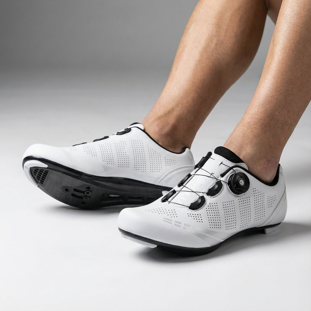 Performance Road Cycling Shoes with BOA Dial for Men | Breathable Racing Bike Cleats with Anti-Slip Sole | Clipless MTB Bicycle Footwear