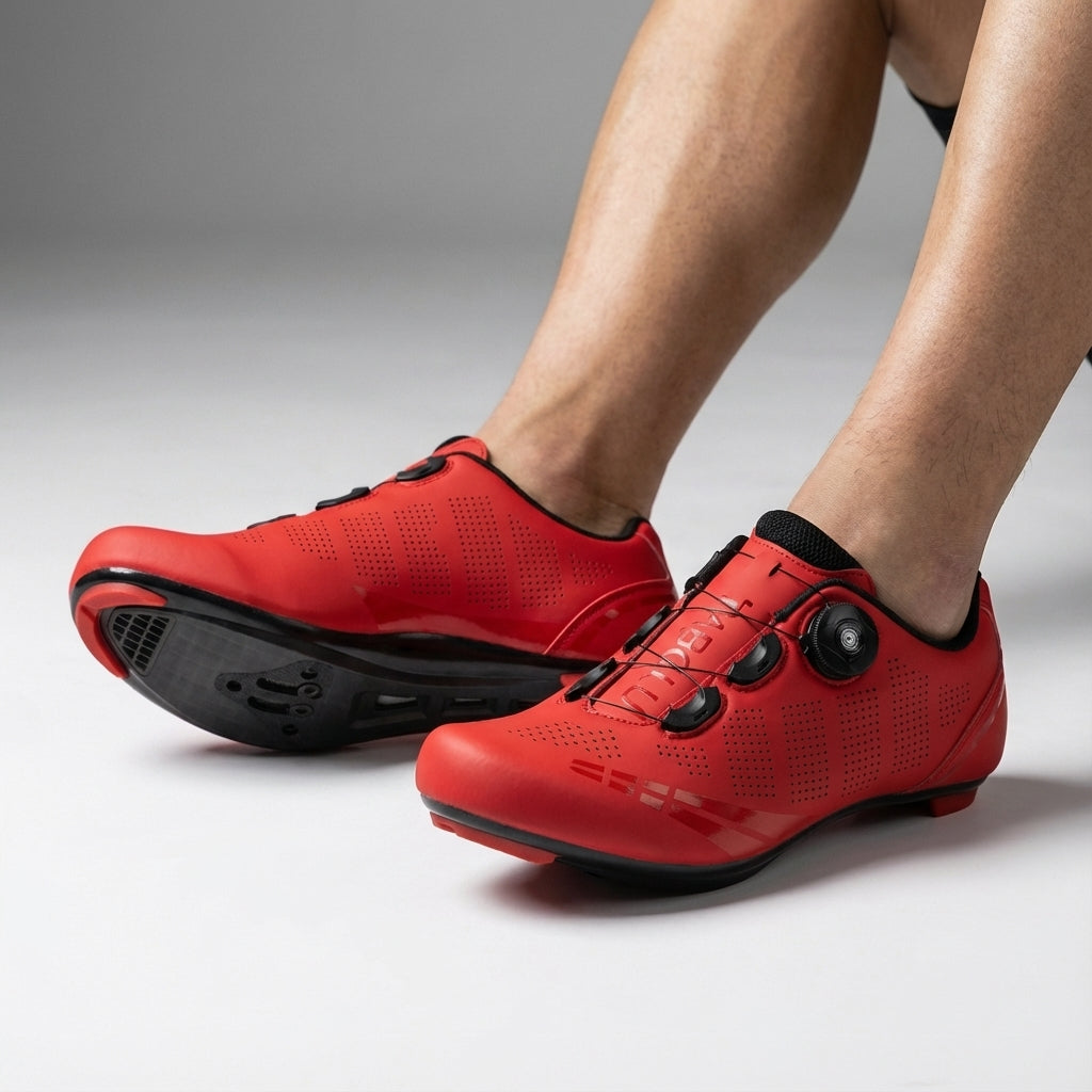 Performance Road Cycling Shoes with BOA Dial for Men | Breathable Racing Bike Cleats with Anti-Slip Sole | Clipless MTB Bicycle Footwear
