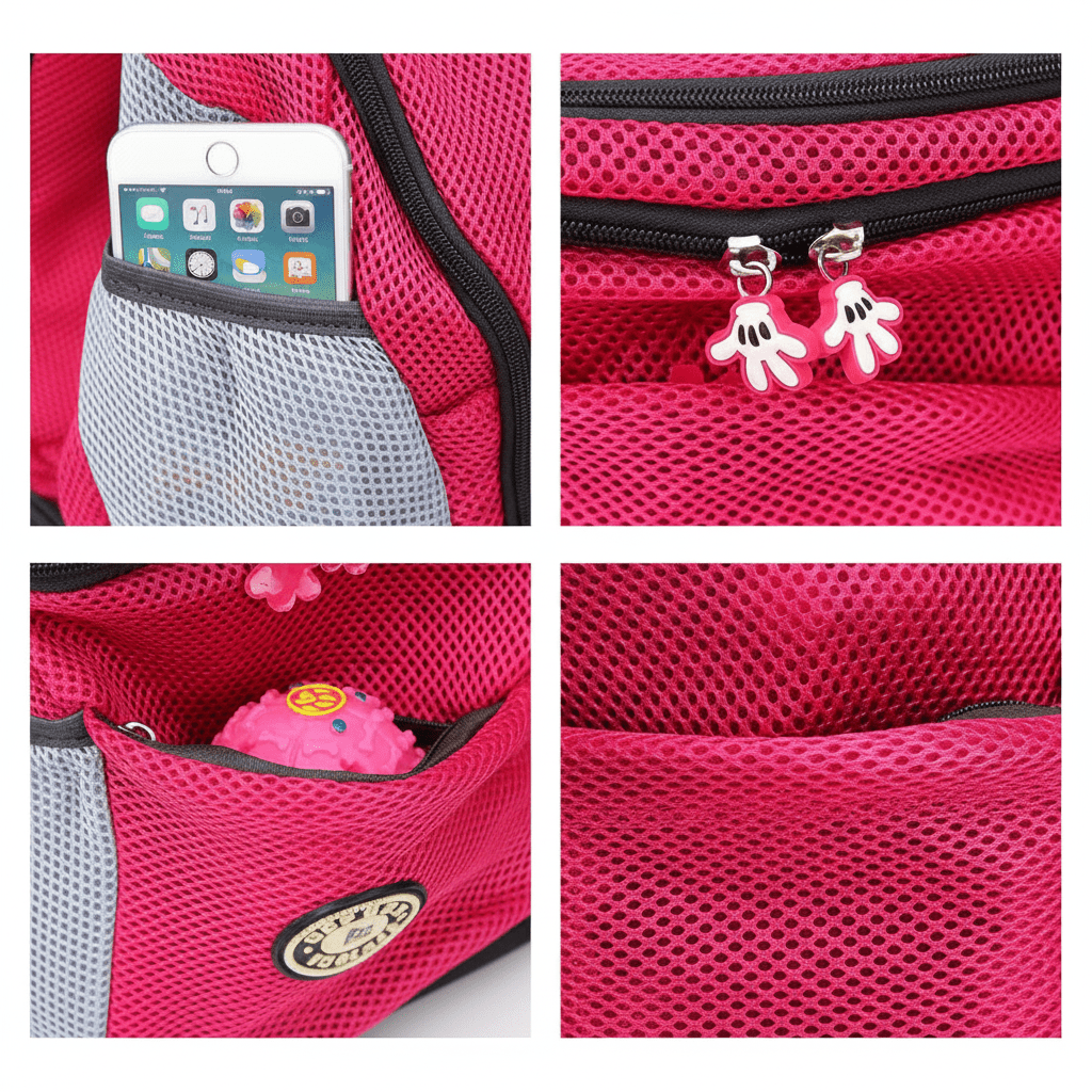 Dog Carrier Backpack Padded Ergonomic Pet Travel Pack with Adjustable Straps Ventilated Design for Small Dogs Cats Outdoor Hiking