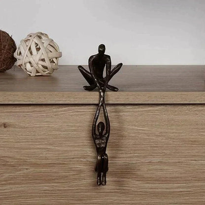 Escultura para decoración del hogar, escultura de amor eterno, pequeña figura de resina, estatua decorativa para estante y escritorio