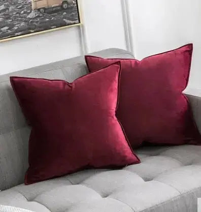 Plush Velvet Throw Pillow Cover 18x18 Inch Beige Hidden Zipper for Couch Bedroom Accent Decor Square Cushion Case Soft Home Textiles