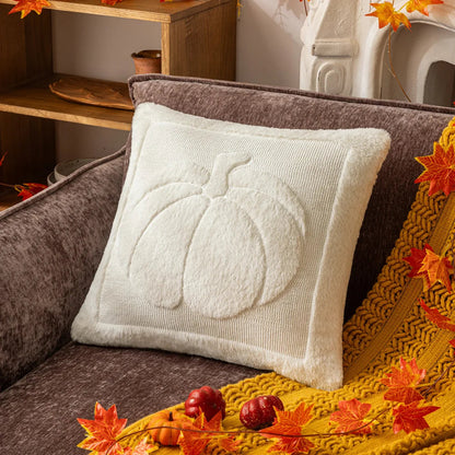 Iverra Plush Cushion Cover - Textured Autumn Design