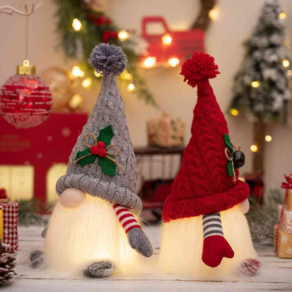 Everly Plush Christmas Gnome - Light-Up Feature, Whimsical Design