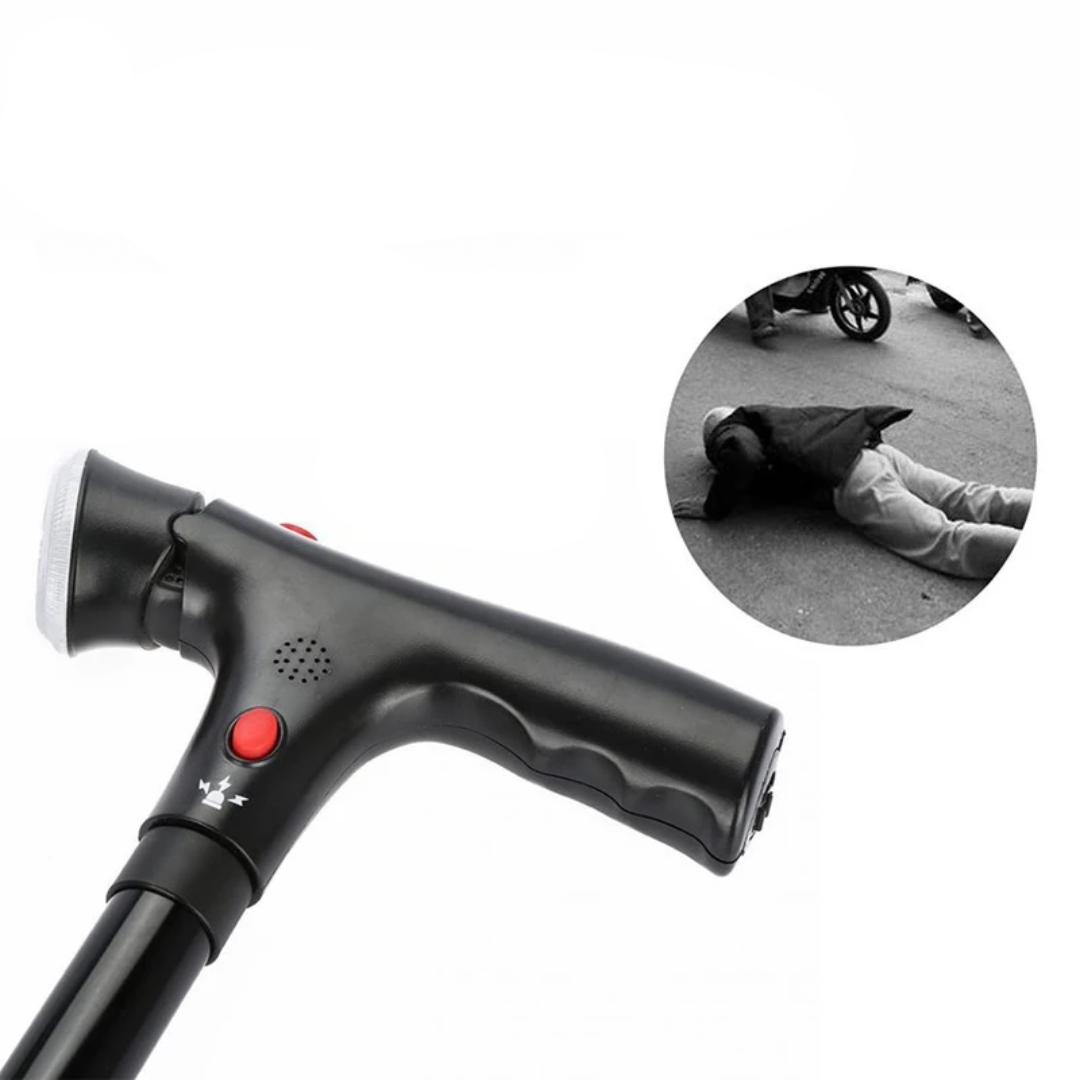 Lightweight Walking Cane with Ergonomic Handle, Durable Metal Walking Stick for Stable Support, Mobility Cane