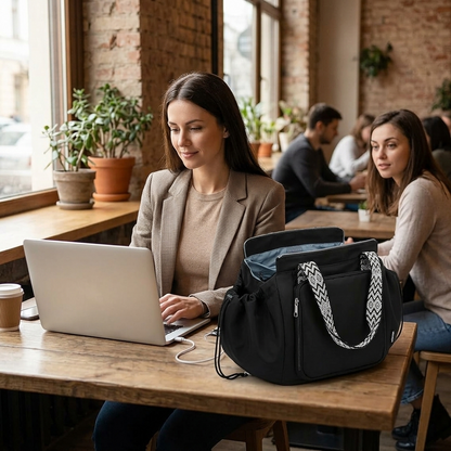 Everyday Tote Bag | Versatile 15-Pocket Design with Convertible Straps | Lightweight Water-Resistant for Ultimate Organization