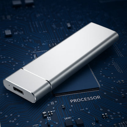 Dispositivo de almacenamiento portátil | Disco duro externo de 500 GB con alta velocidad de transferencia | Diseño de aluminio ligero para una fácil movilidad