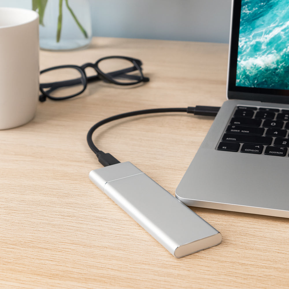 Dispositivo de almacenamiento portátil | Disco duro externo de 500 GB con alta velocidad de transferencia | Diseño de aluminio ligero para una fácil movilidad